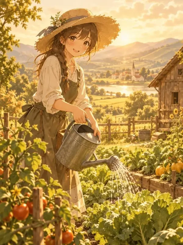 像素牧场日记封面插画，游戏改动漫作品